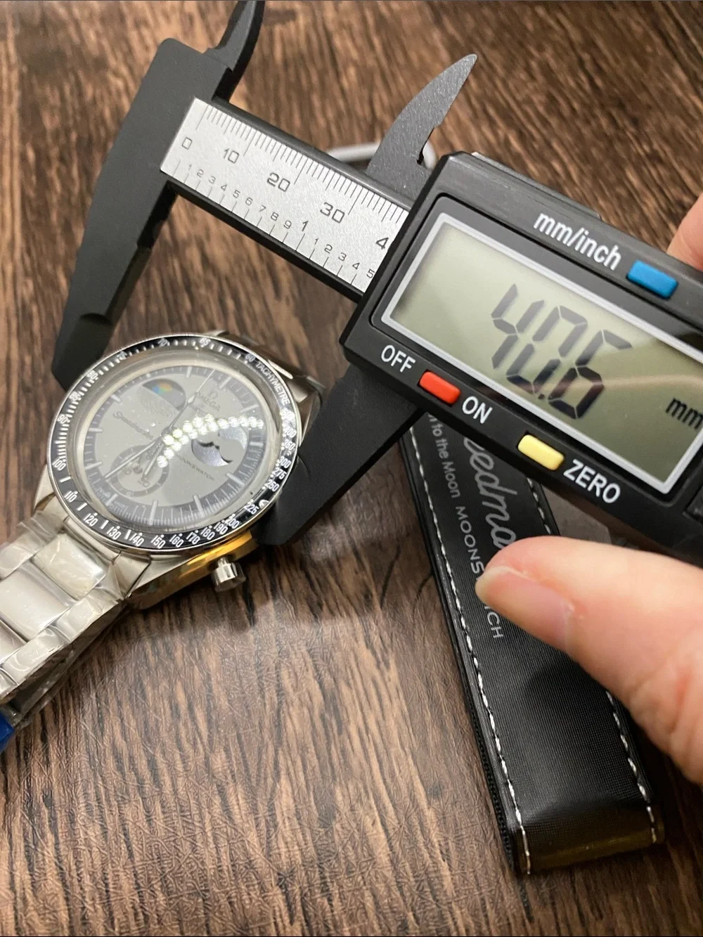 Omega x Swatch Speedmaster MoonSwatch Silver stainless steel  modded Chronograph
